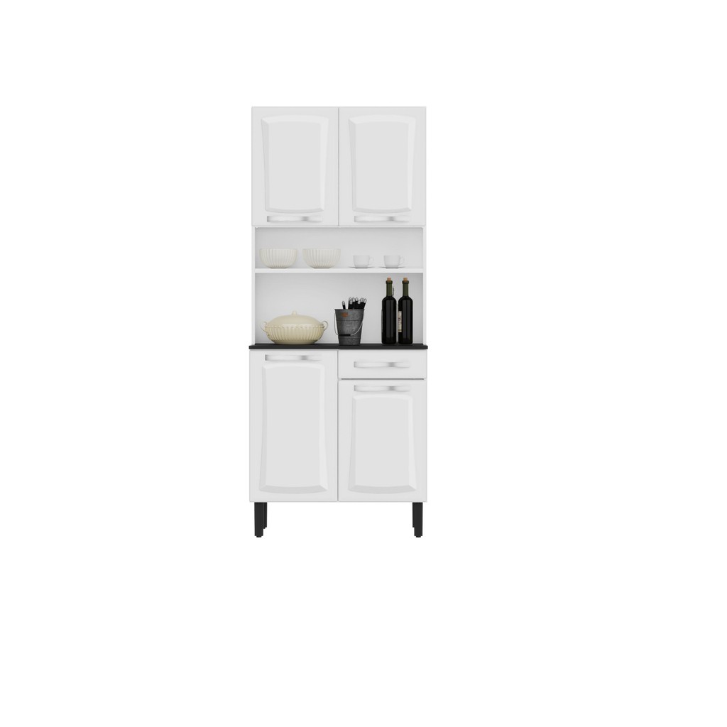 Kit Cozinha Compacta Pratika 80cm em Aço Itatiaia Branco