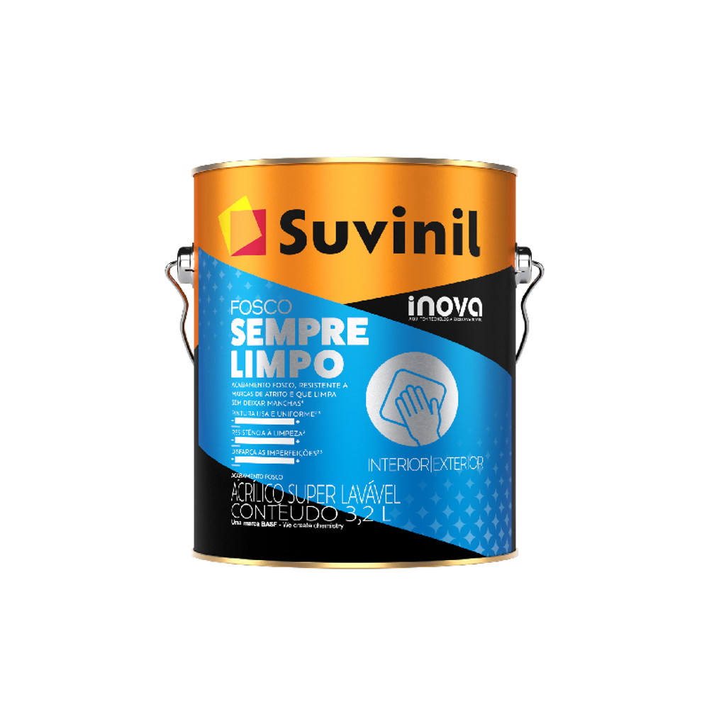 Tinta Sempre Limpo Fosco Tons de Cinza Mais Vendidos 3,2L Suvinil em Oferta na Shopee