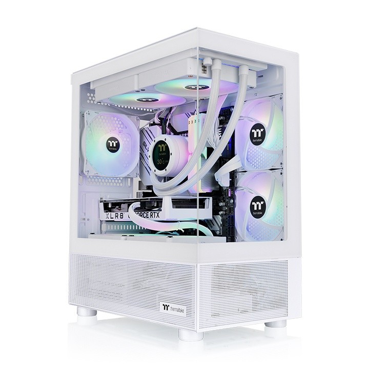 Gabinete Gamer Thermaltake View 170 TG, ARGB, Micro-Tower, 3x Fans 120mm, Snow - CA-1Z4-00M6WN-00
