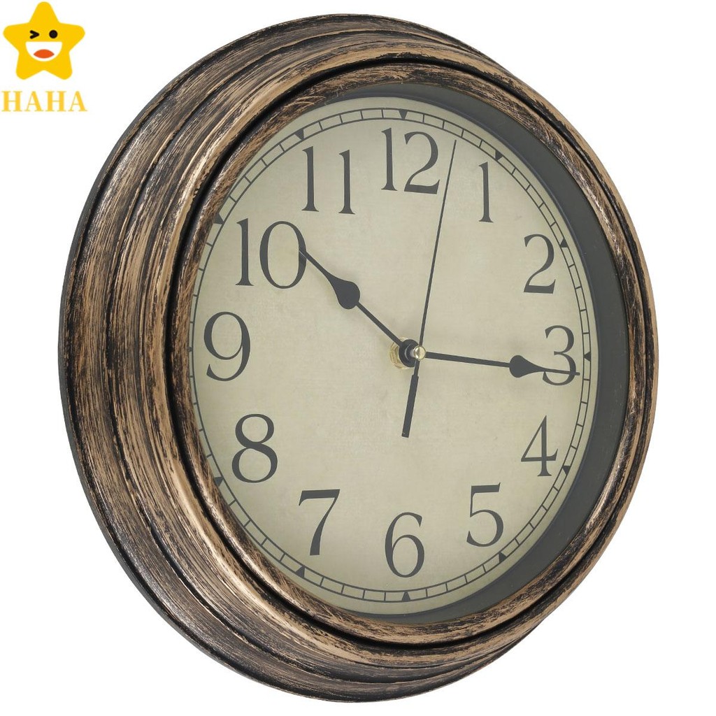 Relógio De Parede Grande Retro Não Ticking Clássico Silencioso Relógios Shopbc9185