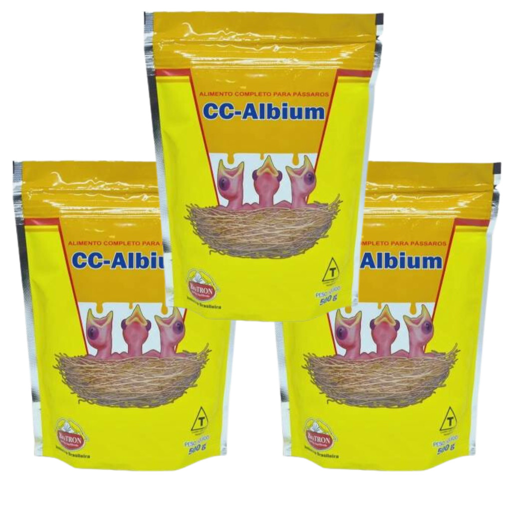 Cc Albium 1,5 Kg - Papinha para pássaros - papinha filhote - Biotron em Oferta na Shopee
