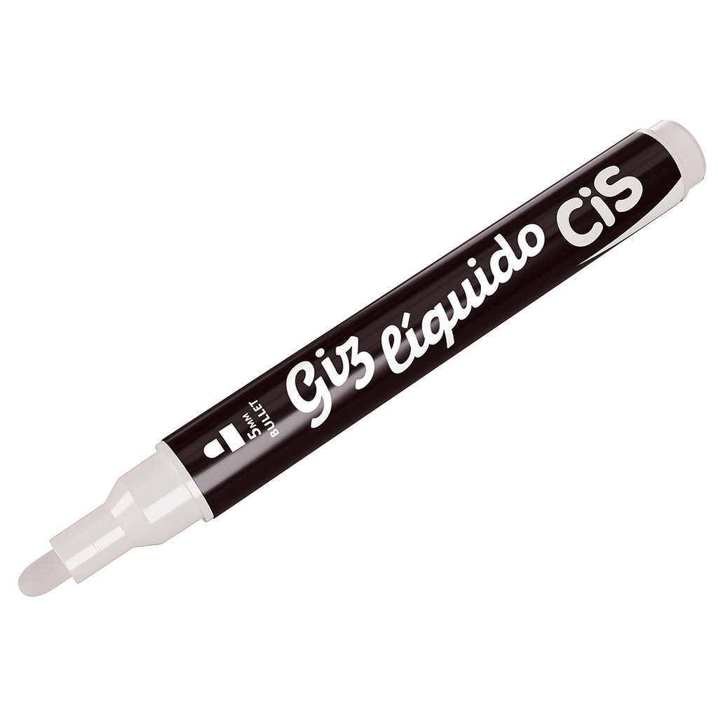 Caneta Marcador Giz Líquido Cis Branco 5mm