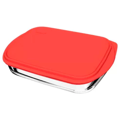 Lasanheira travessa Marinex Assadeira Com tampa 4L Grande