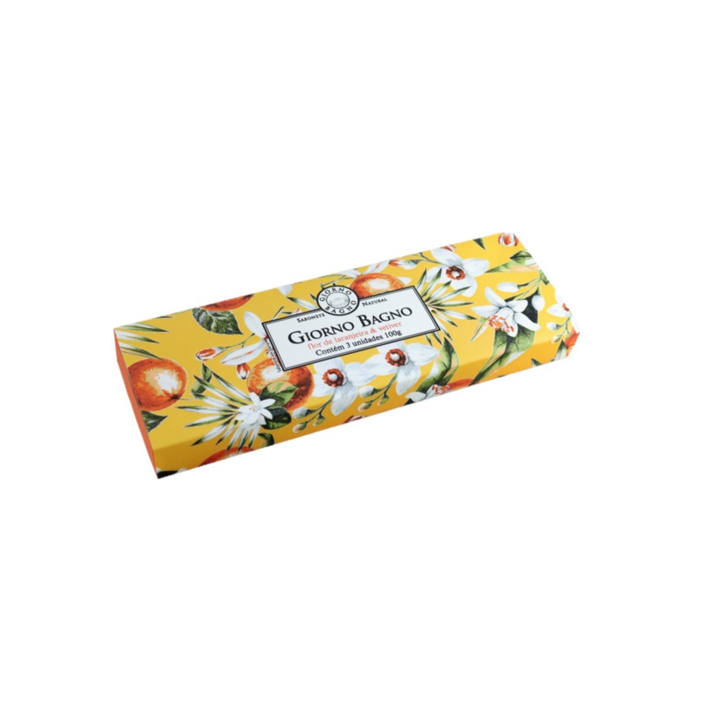 Giorno Bagno Flor de Laranjeira & Vetiver- Sabonete Natural 100g (3 unidades)