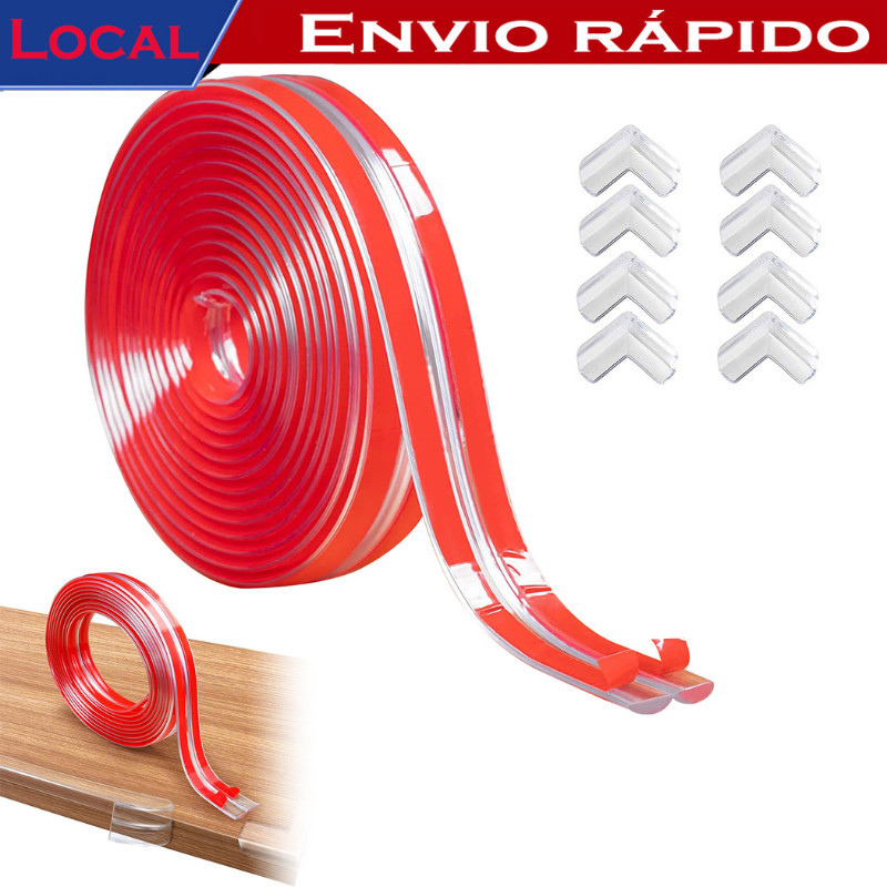 Genérico Fita Protetora de Borda de Silicone 6 Metros Autocolante Mesas Moveis Portas Cantoneira Protege — R$ 30,42 em Shopee