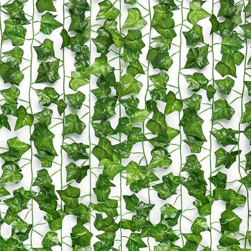 Trepadeira Artificial Hera Verde Corrente Planta Artificial Folhagens Pendente Pacote Ramas Realista
