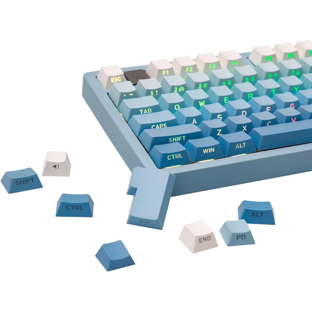 Conjunto De Teclas PBT Impressas Em Lado Duplo De 133 Para Teclado Mecânico Jogos , Compatível Com Layout ANSI/ISO , Int