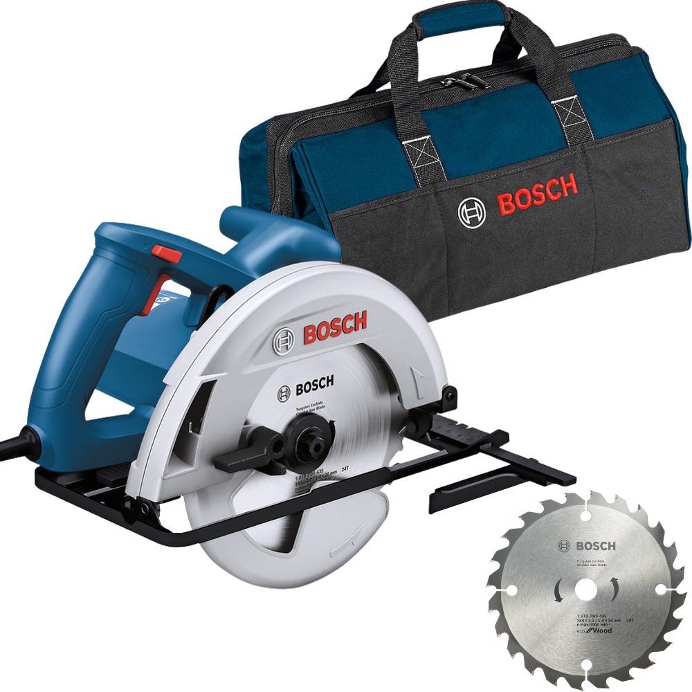 Serra Circular 184mm 1300W GKS 130 com Disco e Bolsa 480mm BOSCH 110V em Oferta na Shopee