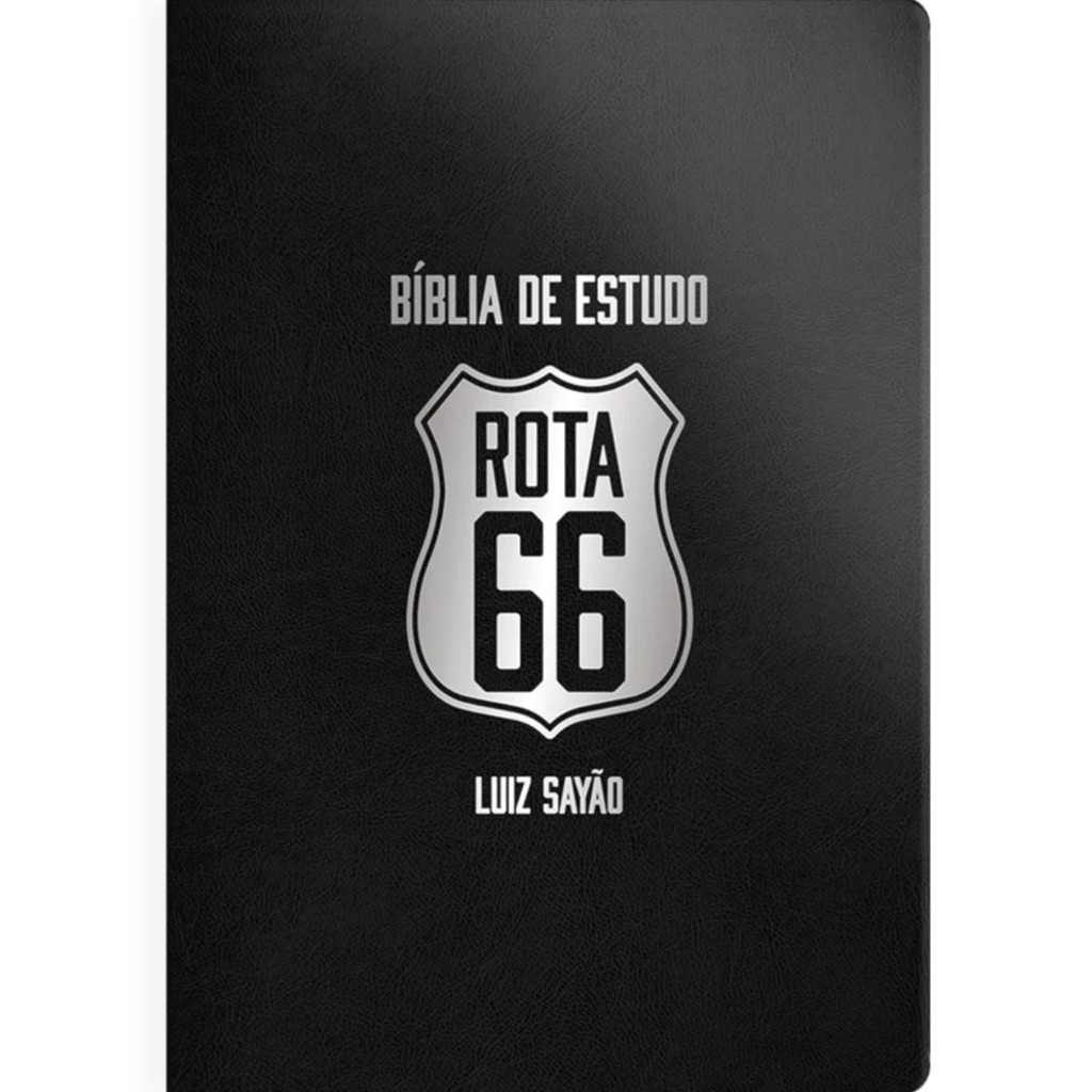 Bíblia de Estudo Rota 66 | NVI | Luiz Sayão | Capa Luxo Preta em Oferta na Shopee