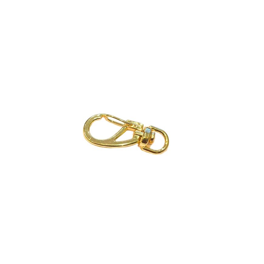 Fecho Mosquetão 40mm Dourado Ouro Chaveiro - Unidade