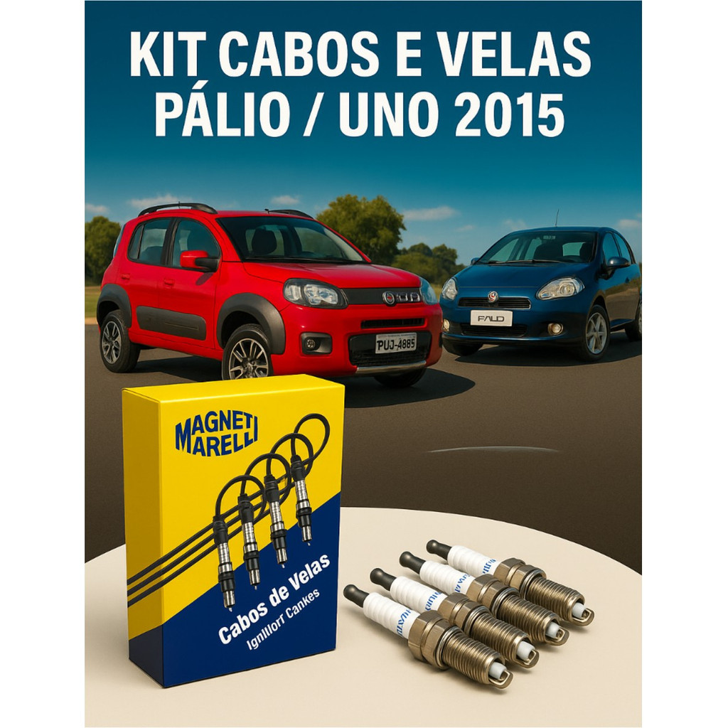 Kit Jogo Cabo Vela Uno Mille Fire 1.0 Fire Fiorino Idea 1.4 Doblo Siena Palio Strada 2003 2004 2006