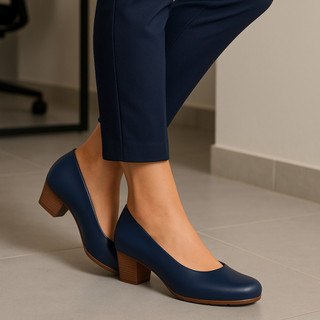 Sapato ortopédico feminino Salto Baixo Scarpin Modare Ultra Conforto