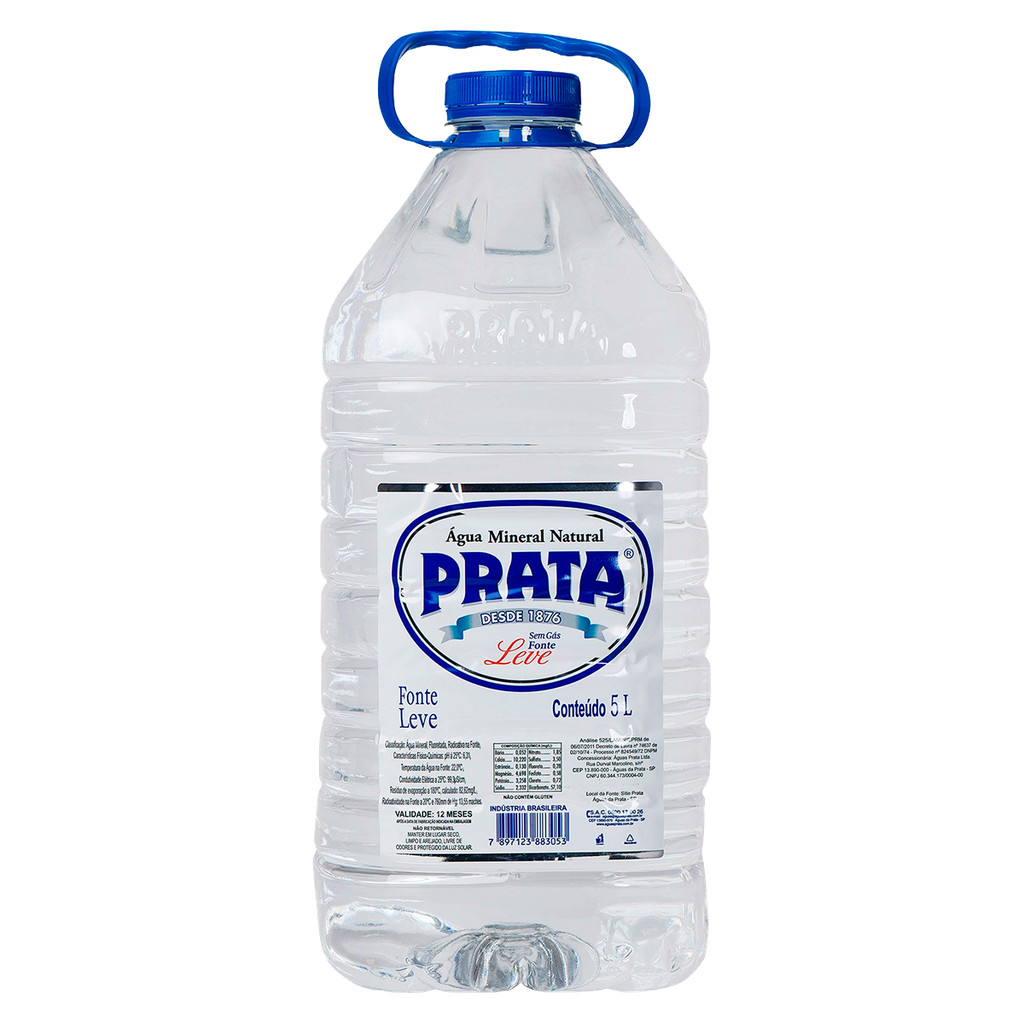 ÁGUA MINERAL PRATA GALÃO 5 LITROS em Oferta na Shopee