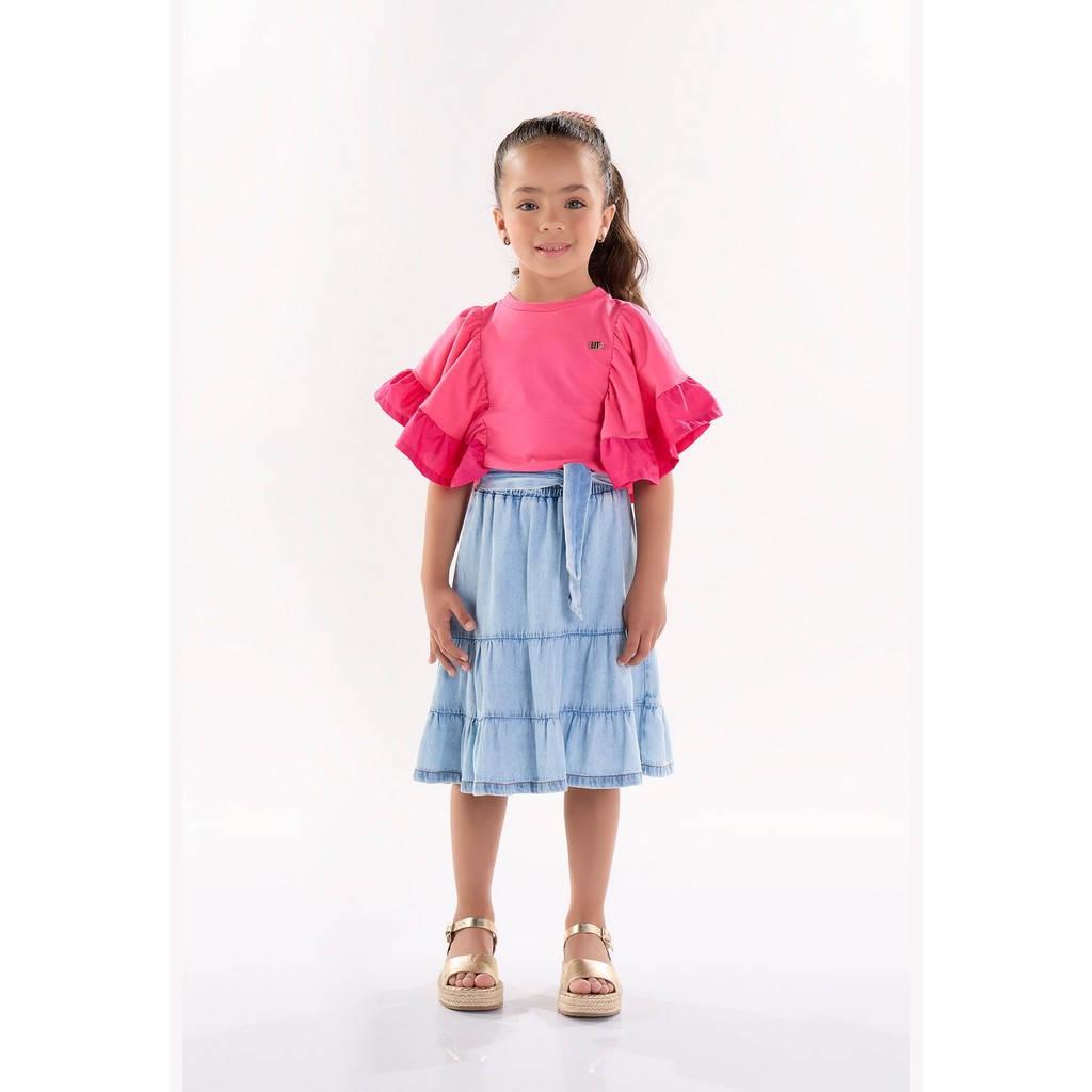 Bata Infantil para Menina em Tricoline e Meia Malha Up Baby em Oferta na Shopee