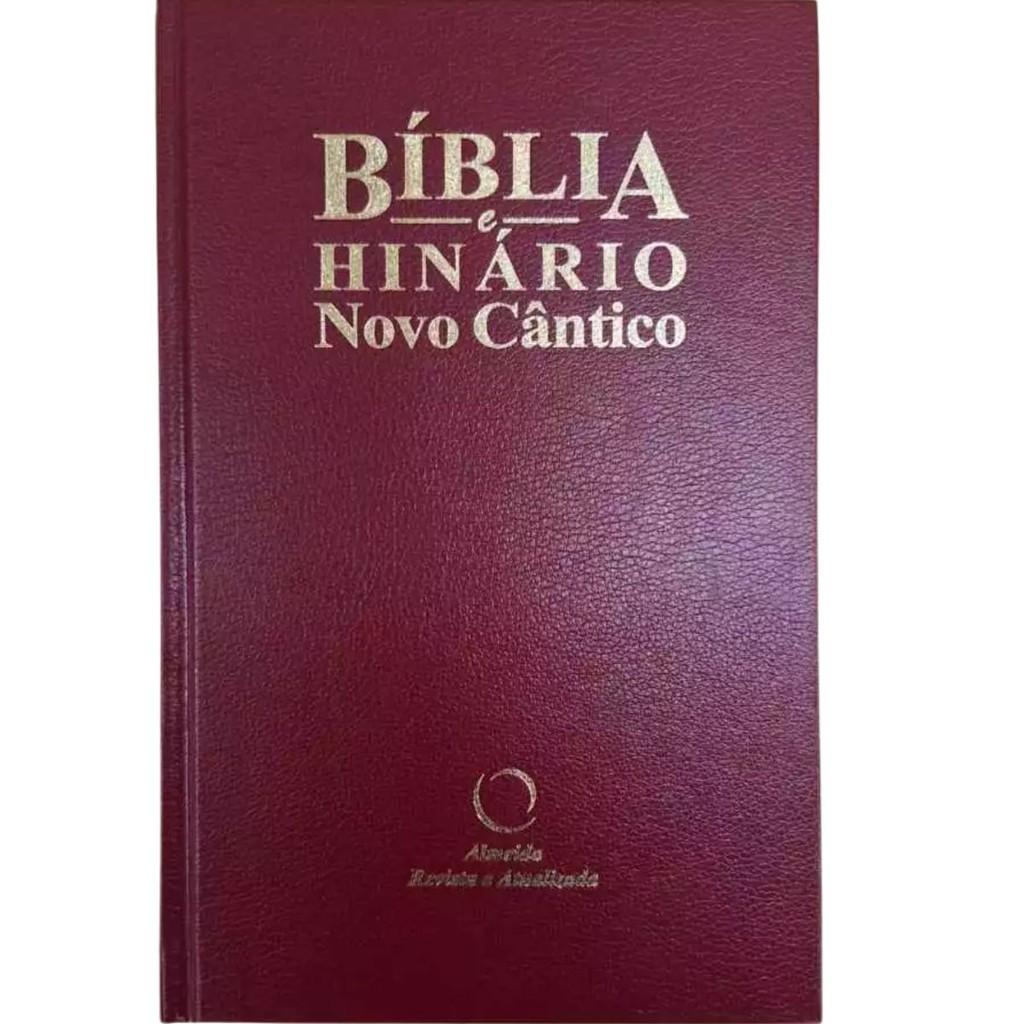 Bíblia Sagrada e Hinário Novo Cântico | RA | Letra Grande | Capa Dura Vinho em Oferta na Shopee