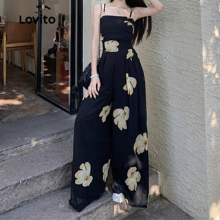 Lovito Macacão Elegante Com Estampa Floral Ditsy Para Mulheres LNE73839 em Oferta na Shopee