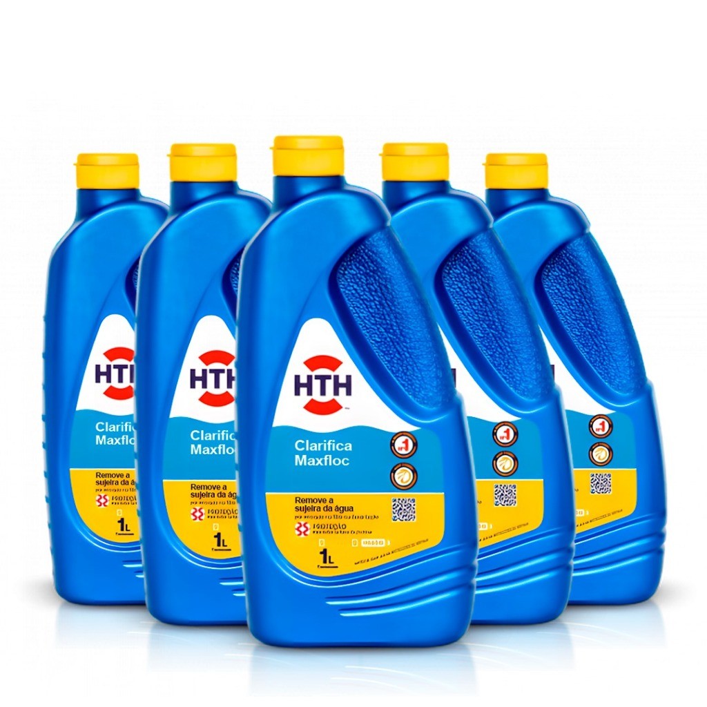 Kit 5 MaxFloc Hth Clarificante Para Tratamento e Manutenção de Piscina - 5L