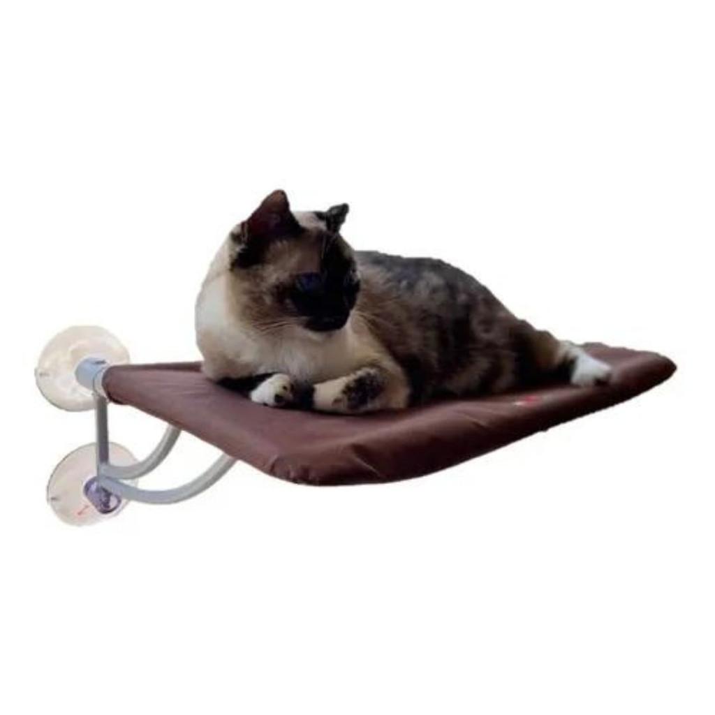 Cama De Janela Para Gatos Cama Suspensa com Ventosas Super Luxo Petlon