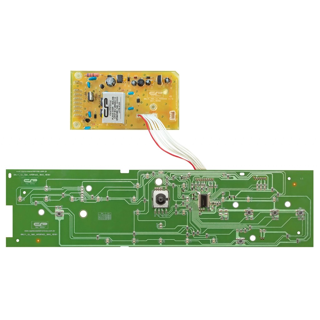 PLACA DE POTENCIA E INTERFACE COMPATÍVEL C/ LAVADORA BRASTEMP BWL09B V. 1/2 CP BIVOLT 3621499 W10308925 W10356418
