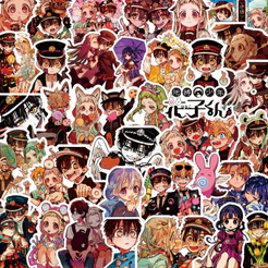 Pacote De Adesivos Hanako-kun Com Ligação Ao Banheiro De 67/84 Unidades-Decalques Nene Yashiro Preto E Branco Para Diári