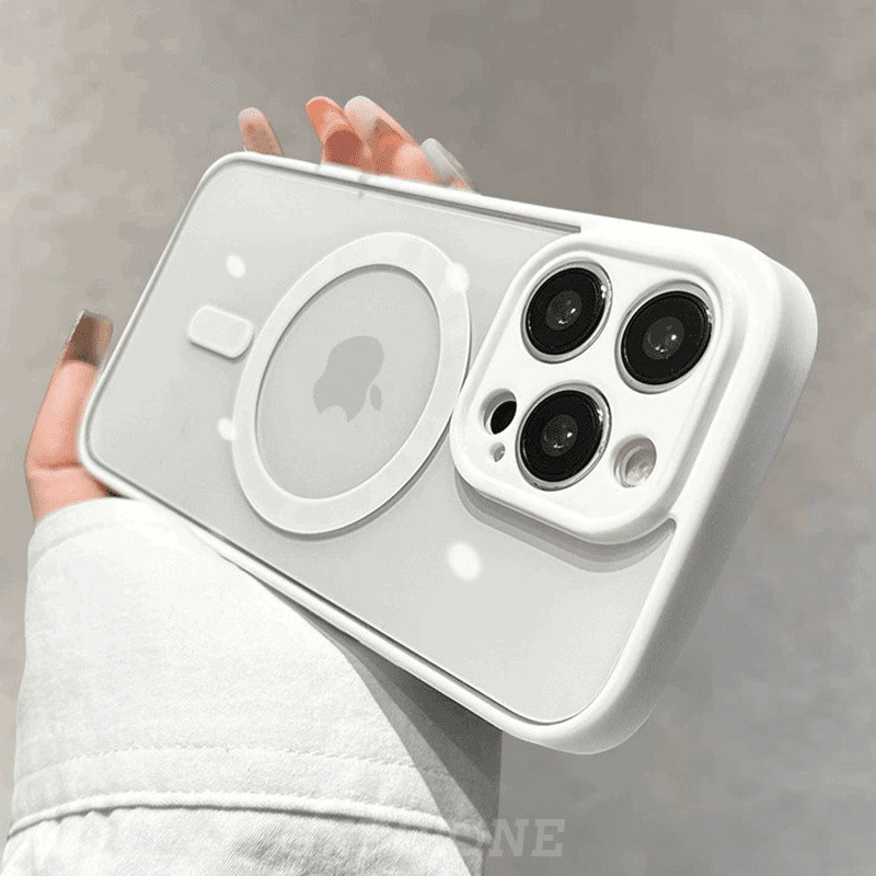 Capa De Telefone Magnética Transparente HD Luxuosa + Proteção de Lente iPhone 11/ 13/ 14 Pro Max Sísmica Compatível