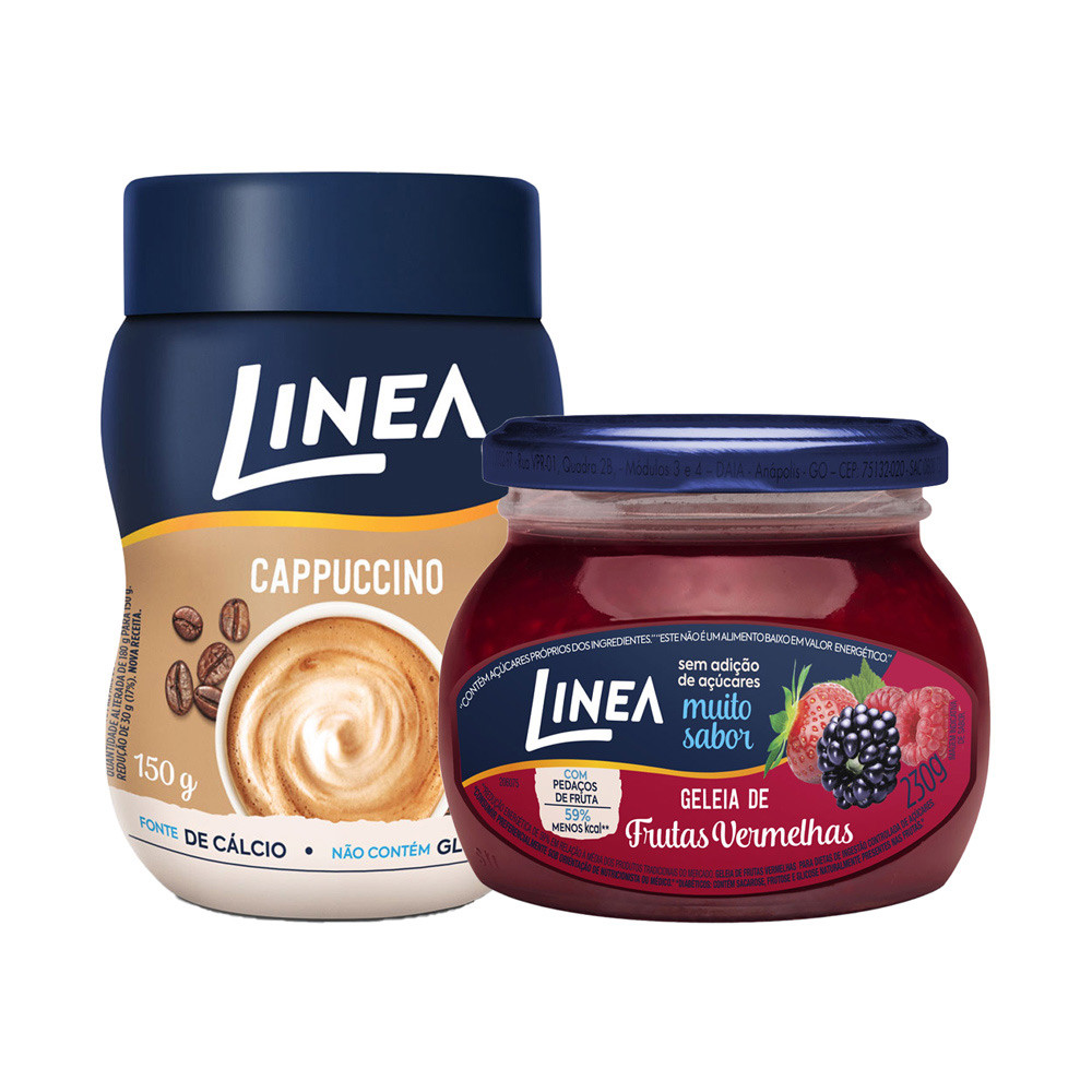 Kit Linha Linea: Cappuccino e Geleia Frutas Vermelhas em Oferta na Shopee
