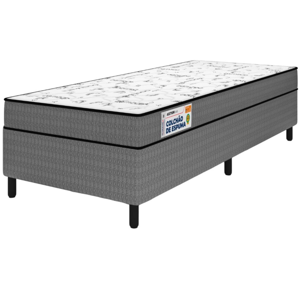 Cama Box Solteiro Acction D33 Plumatex em Oferta na Shopee