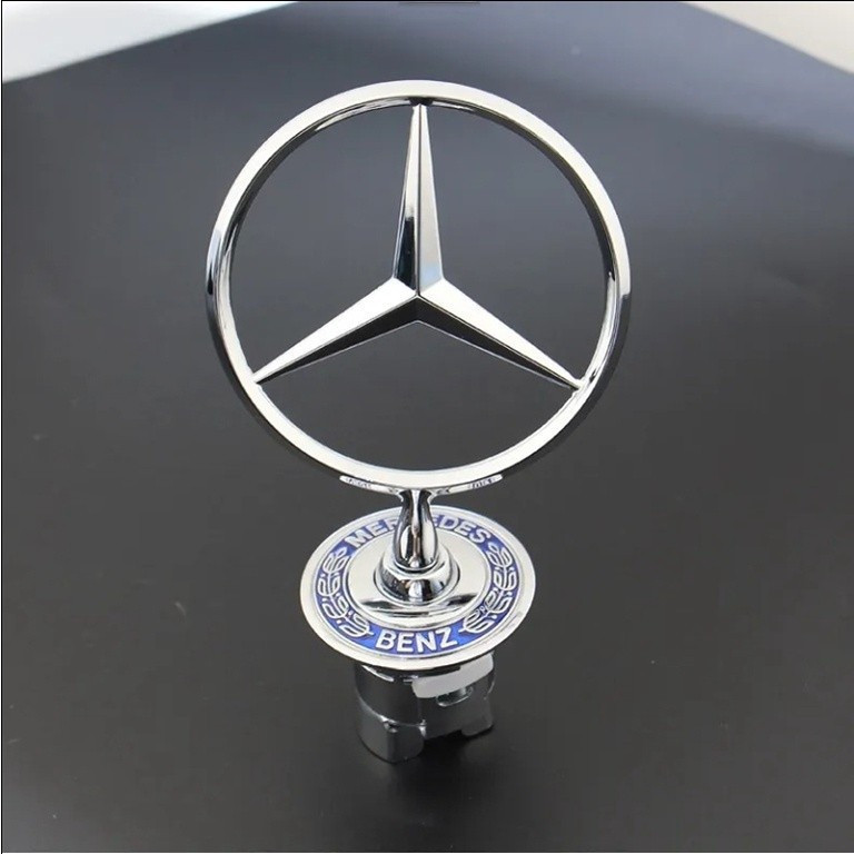 Orelha de Capô de Carro com Logo de Metal Frontal de Trigo para Mercedes-Benz Classe C/E/S W163 W204 W211 W210 W220 W124