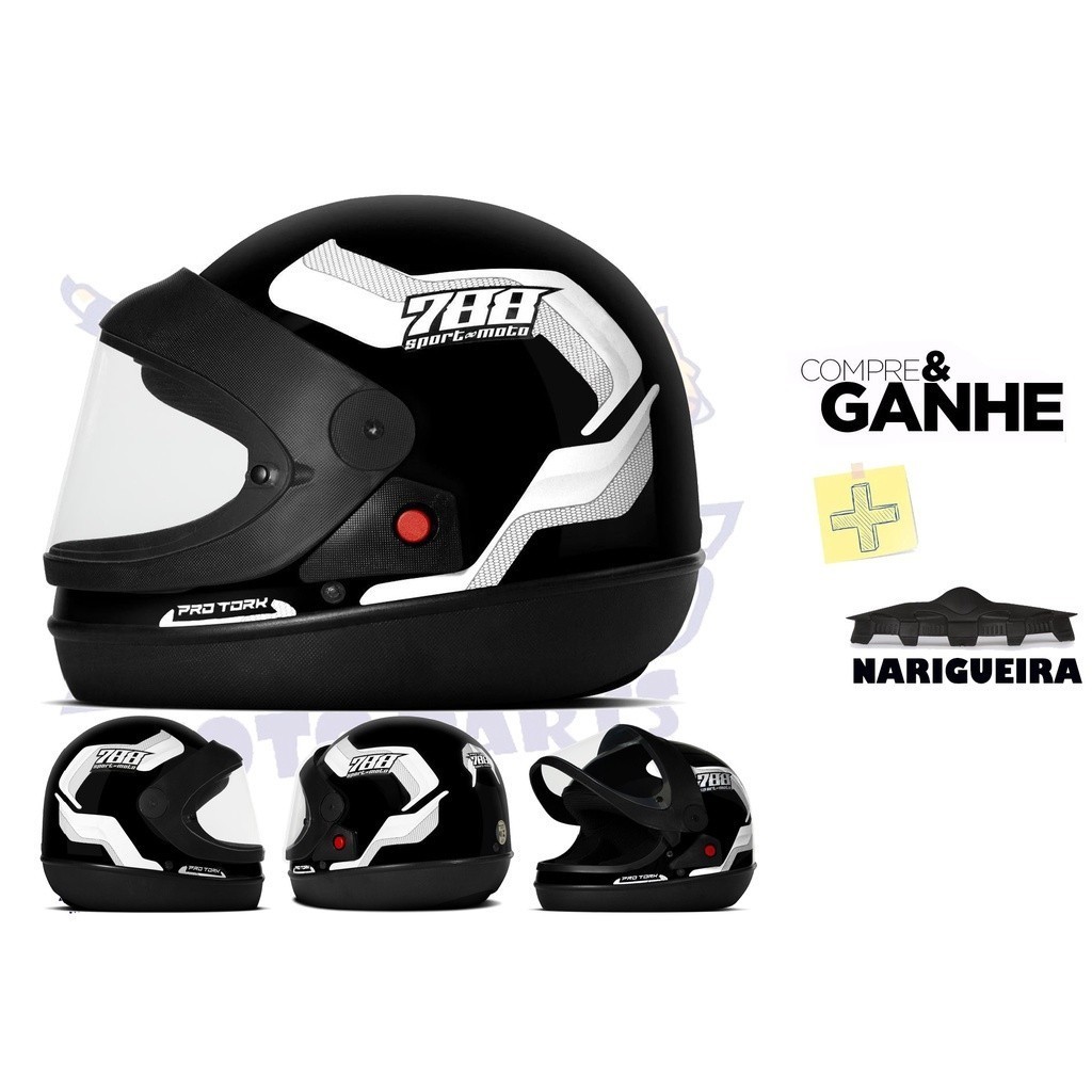 Capacete Moto Automático Mais Pro Tork Sport Moto 788 Azul Masculino Feminino  Moto Motoqueiro Fechado Elétr
