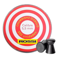 Chumbinho 5,5mm Diabolô 250un 0,93g Cabeça Chata - Rossi