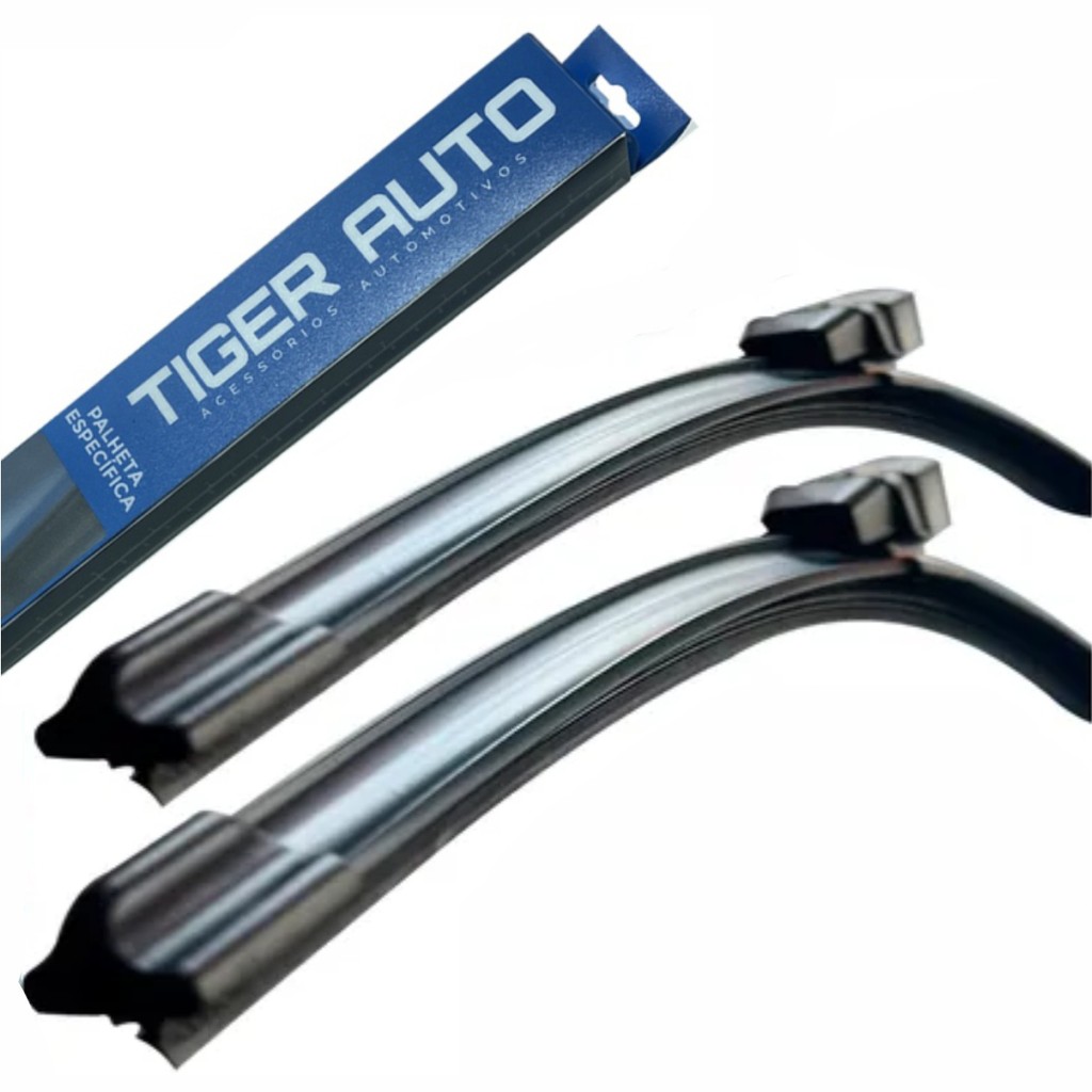 Par de Palhetas Específicas Limpador Dianteiro Silicone Tiger Auto KA 2010 2011 2012 2013 em Oferta na Shopee