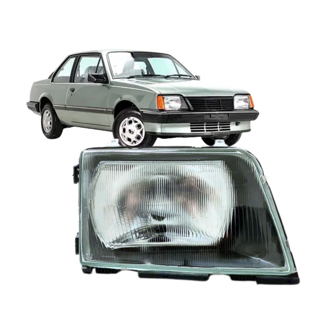 Farol Dianteiro Principal Para Chevrolet Monza 1988 a 1990 Lado Direito Lente Vidro Nino 52250468