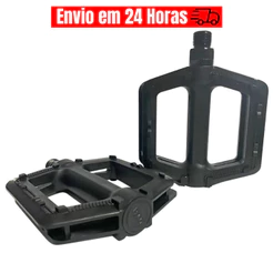 Par Pedal Nylon Plataforma Bike Rosca Grossa 9/16 Sem Esfera