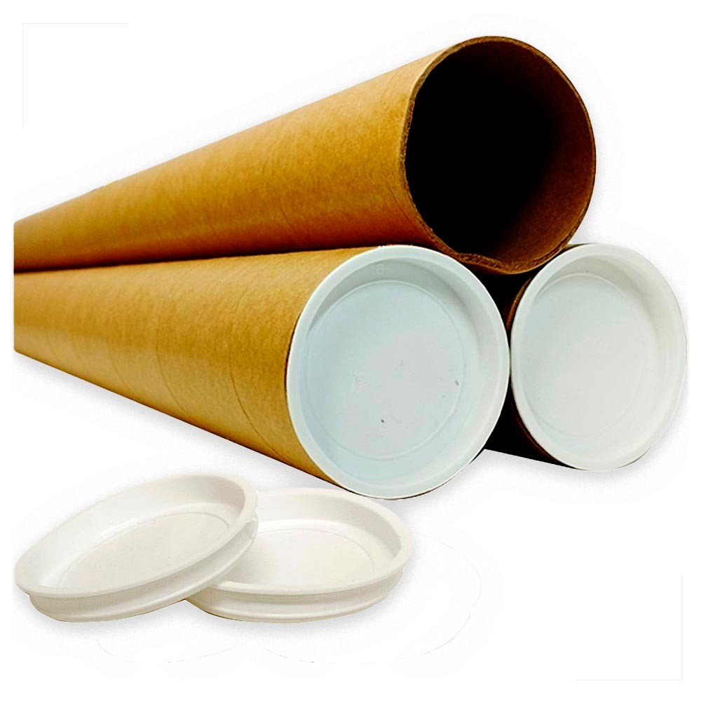 Kit 3 Tubos Postal de Papelão 100x6 cm com Tampa em Oferta na Shopee