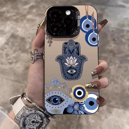 Capinha Capa Olho Grego para Samsung A55 A54 A35 A34 A15 A14 S24 S23 FE Ultra Plus A05 M34 Padrão misterioso Amuleto