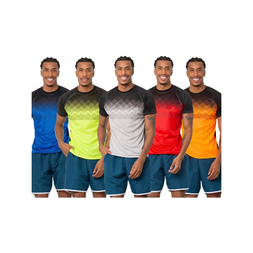 Kit 5 Camisetas masculina dryfit manga curta sortidas para academia treino corrido bike futebol