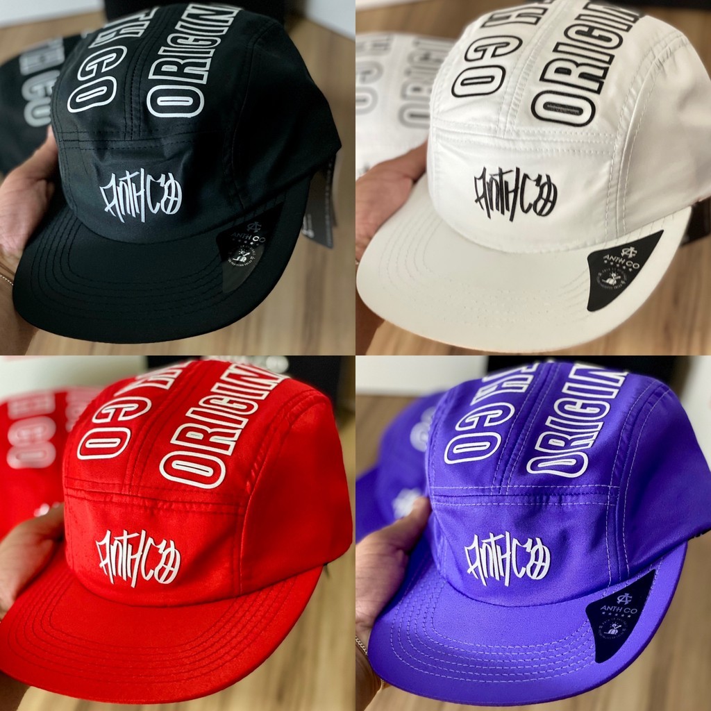 Boné Fivel Panel Original Anth Co Grafite Streetwear Moderno Model Aba Reta Lançamento Unissex Bordado Ajustável Casual