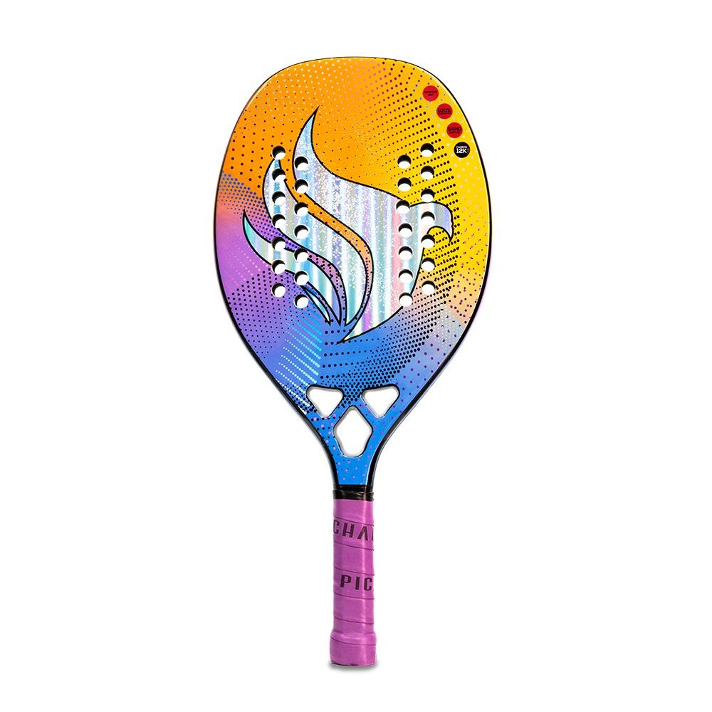 Kit Raquete De Beach Tennis Pichau Nazareth Beach Face 12k Carbon + Kit Bolas · foto 2