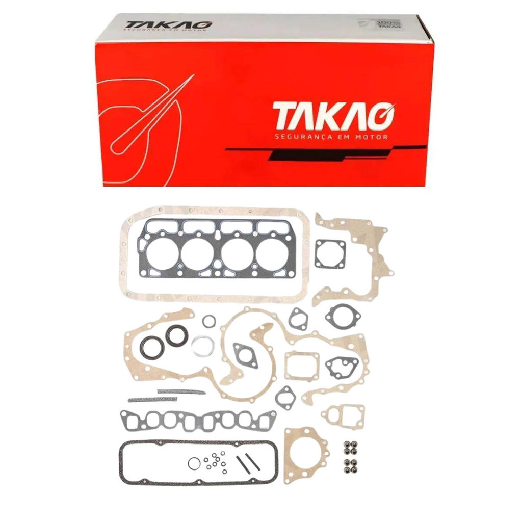 Junta Completa C/ Retentores (Jg) Motor Toyota 1.3 8V / Motor Toyota 1.5 8V - Takao Jcrto13