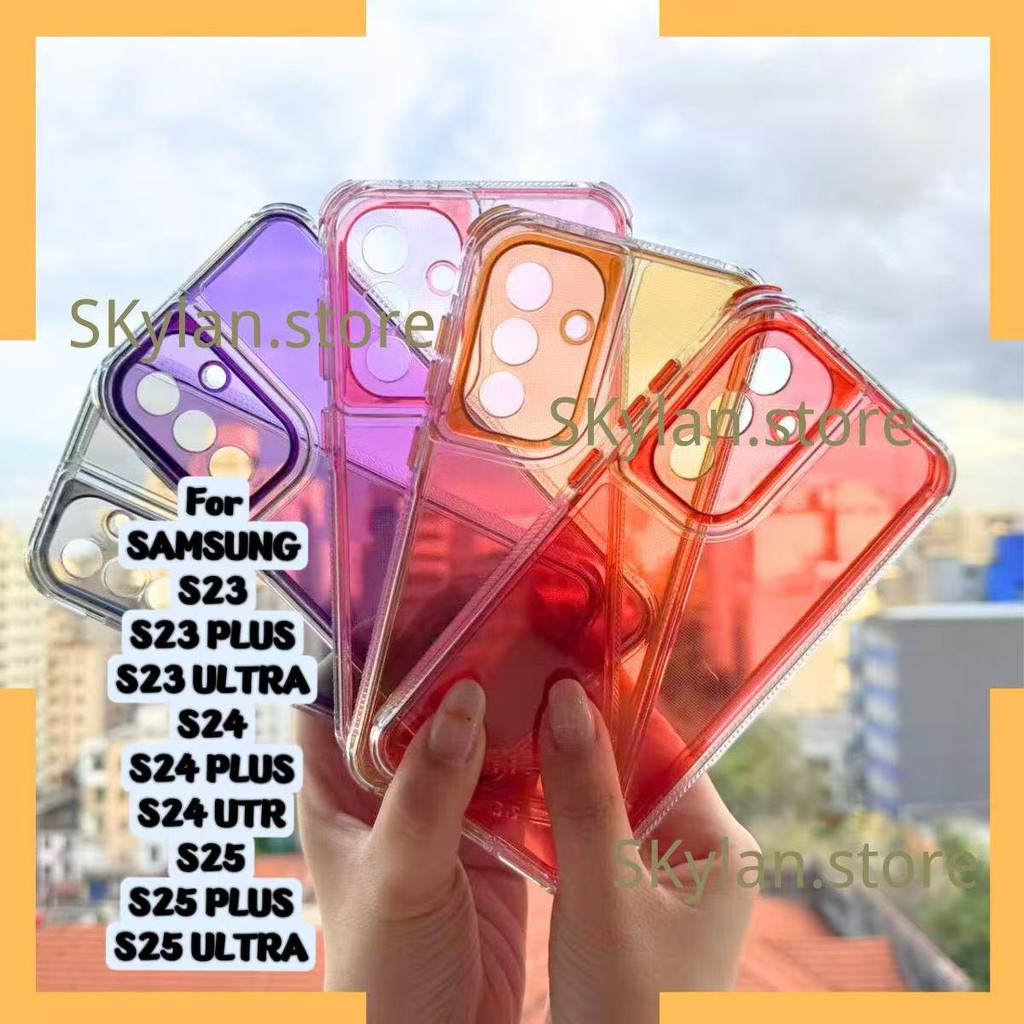 Capa Space 2 EM 1 Acrilico e Silicone Compatível para Samsung Galaxy S23 S24 S25 PLUS ULTRA