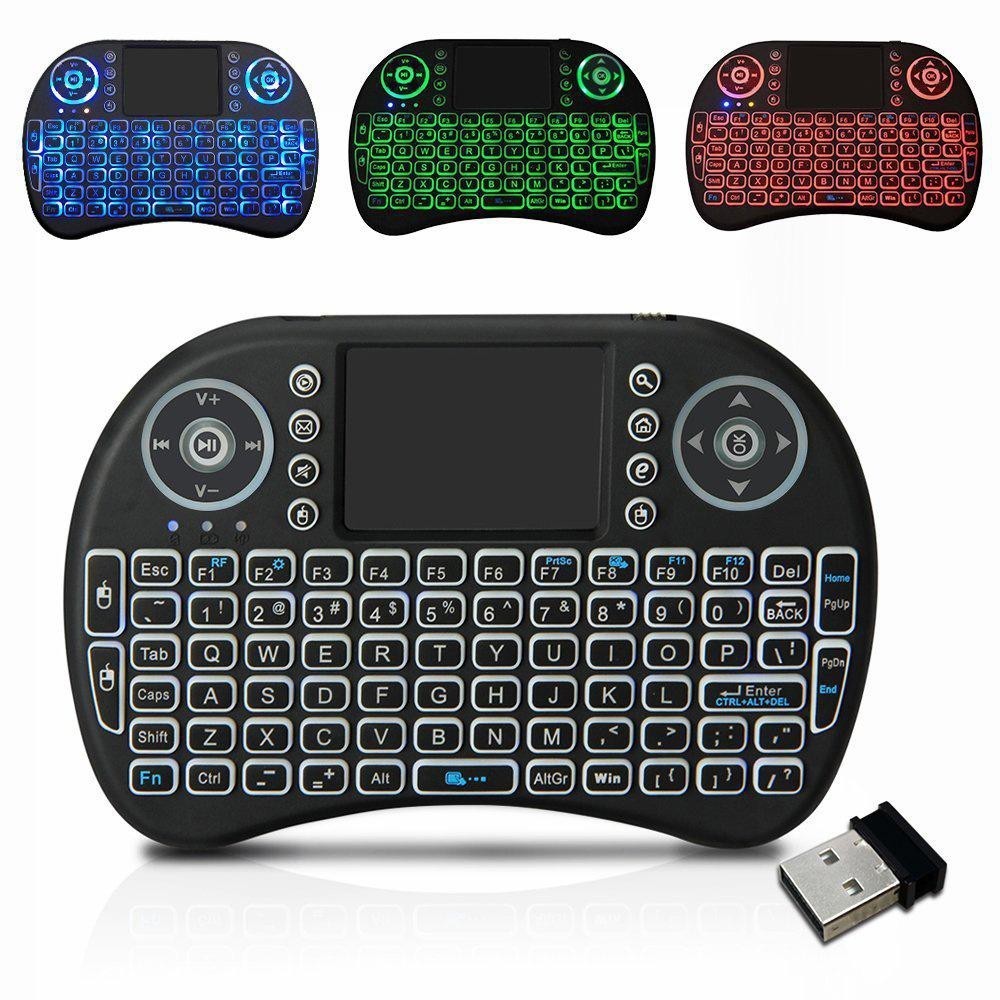 Mini Teclado RGB Controle Sem Fio Para Smart Tv /Tv Box/ Pc，colorido em Oferta na Shopee