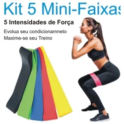 GGUAN Nova Kit 5 Faixas Elásticas Mini Bands Exercicio Resistance Belt-youyi