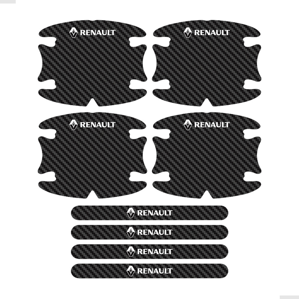 Kit Adesivos Protetor De Maçaneta Para Linha Renault Carbono em Oferta na Shopee