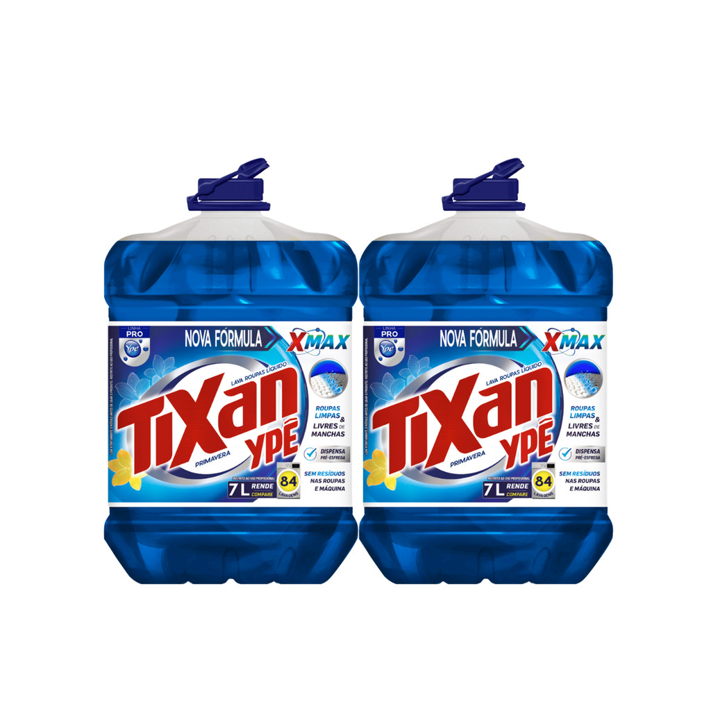 Kit 2und Lava Roupas Líquido Profissional Tixan Ypê 7L