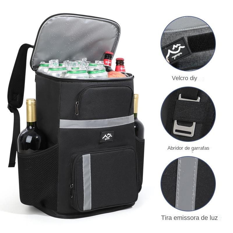 Mochila Térmica Cooler Capacidade 30L Portátil Piquenique Quente Frio ref em Oferta na Shopee