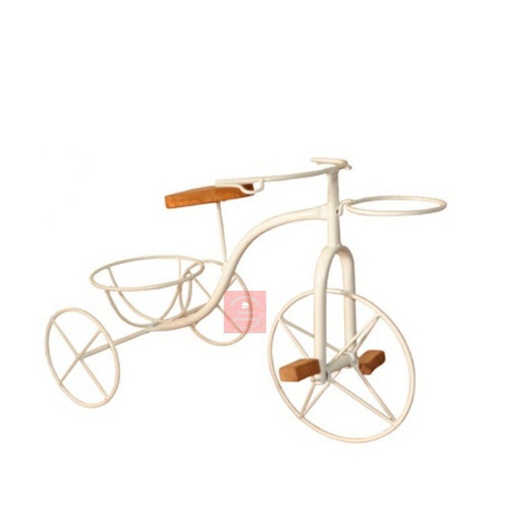 Bicicleta em Ferro Rústico e Eite Jardim Decoração Branco/Preto Menor Preço — R$ 118,75 em Shopee