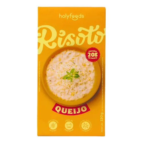 Risoto De Queijo Sem Glúten Fácil Preparo Holyfoods 120g