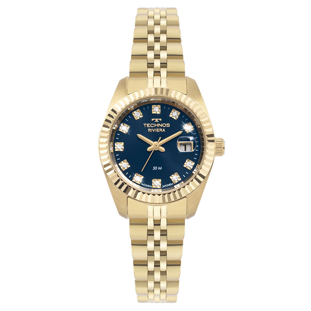 Relógio Technos Feminino Riviera Dourado - 2015CEW/1A - Watches