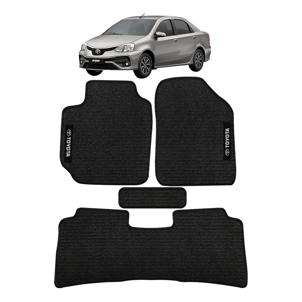 Kit de tapetes 3 peças específico Etios Sedan 2012 13 14 ... 19 20 2021 Carpete Preto