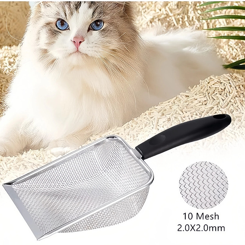 Ferramentas De Limpeza Para Animais De Estimação Pá De Aço Inoxidável Rede Areia Répteis Lagarto em Oferta na Shopee